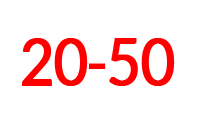 20 tot 50 personen