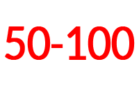 50 tot 100 personen